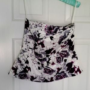 Strapless top / bustier size 8 White house Black